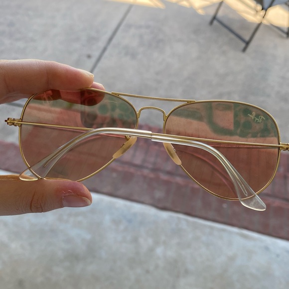 Rose Gold Ray-Ban Aviators - Picture 2 of 3
